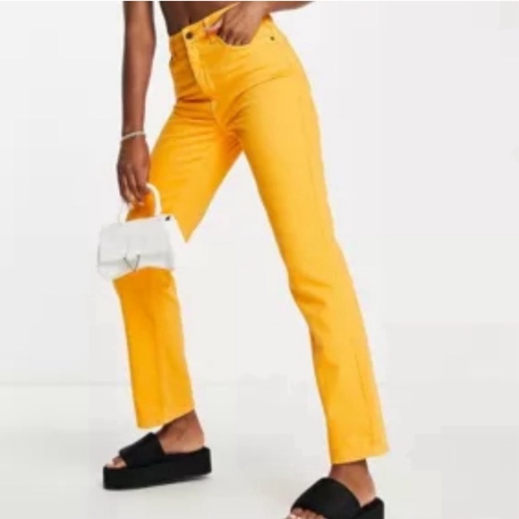Topshop Orange Dad Jeans - Picture 4 of 4